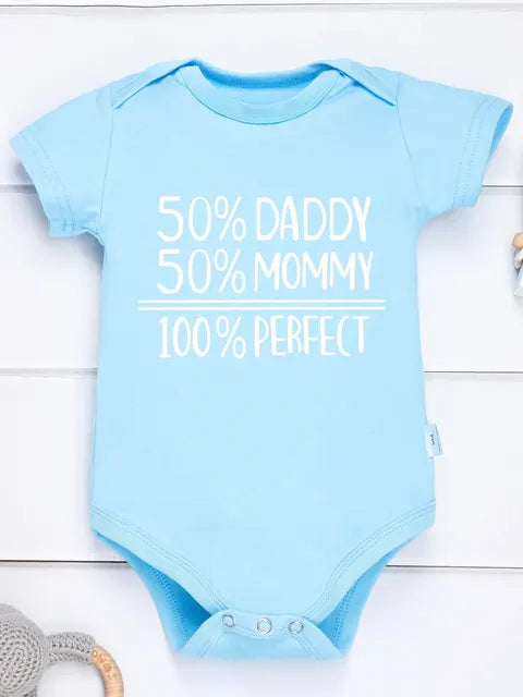 Baby Romper Half Daddy Half Mommy