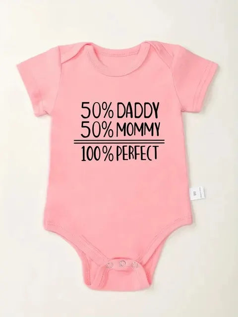 Baby Romper Half Daddy Half Mommy