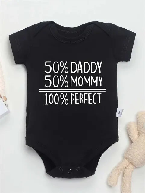 Baby Romper Half Daddy Half Mommy