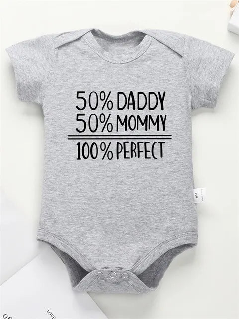 Baby Romper Half Daddy Half Mommy