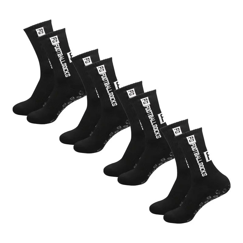 4 Pairs Soccer Socks Sports Grip Rubber Anti-slip Socks