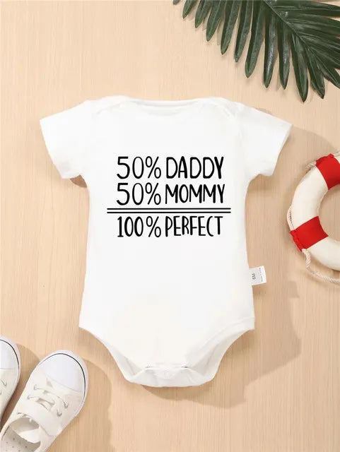 Baby Romper Half Daddy Half Mommy