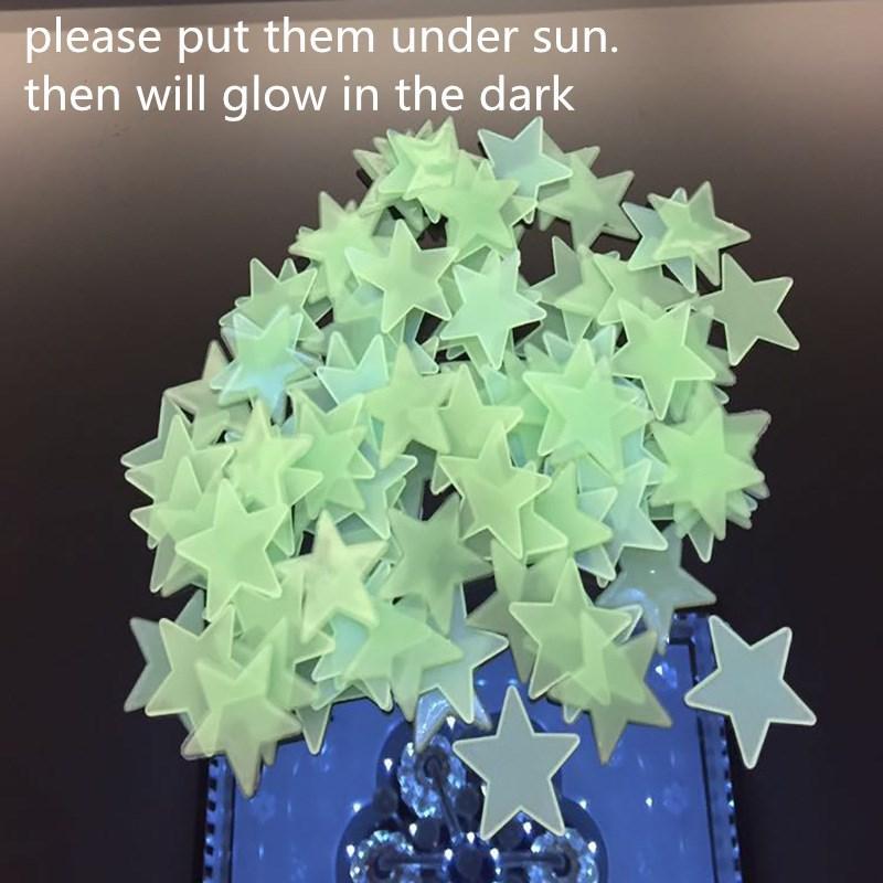 100pcs Luminous Stars Stickers