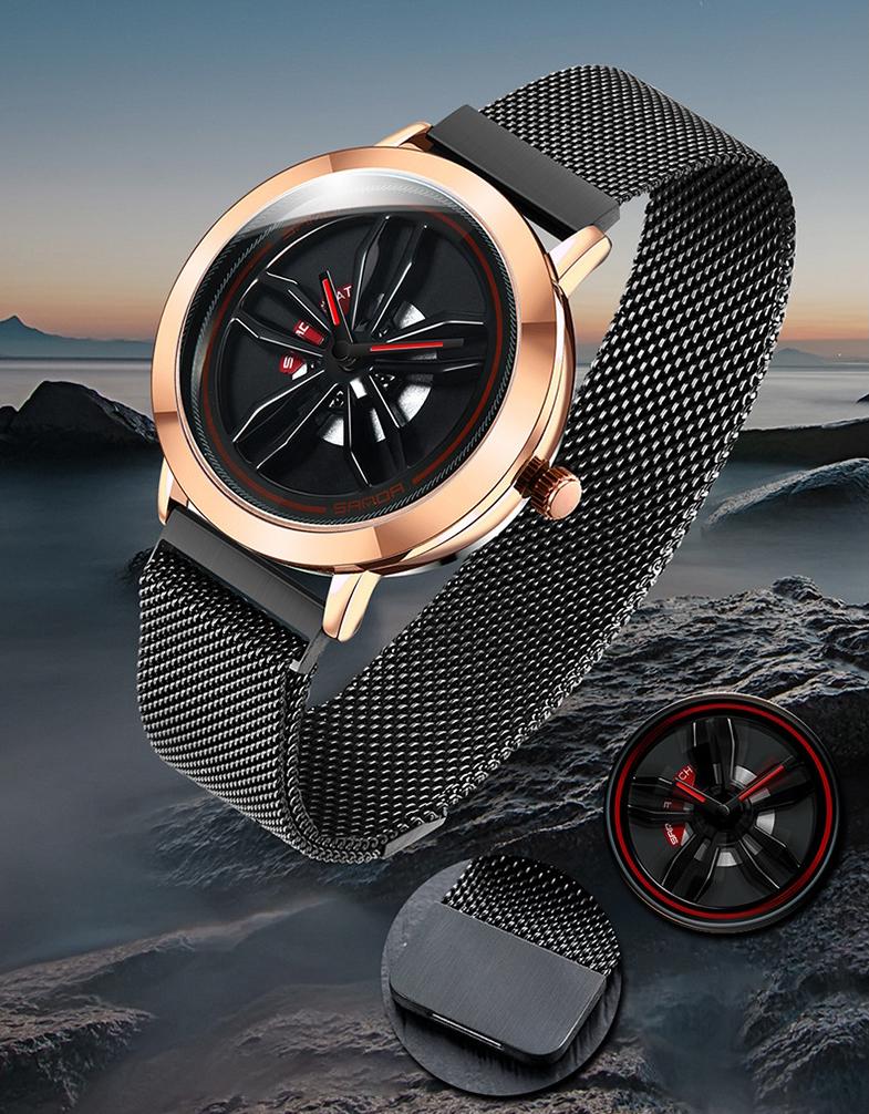 360° Wheel Rotating Waterproof Watch, Show Your Personality And Fashion