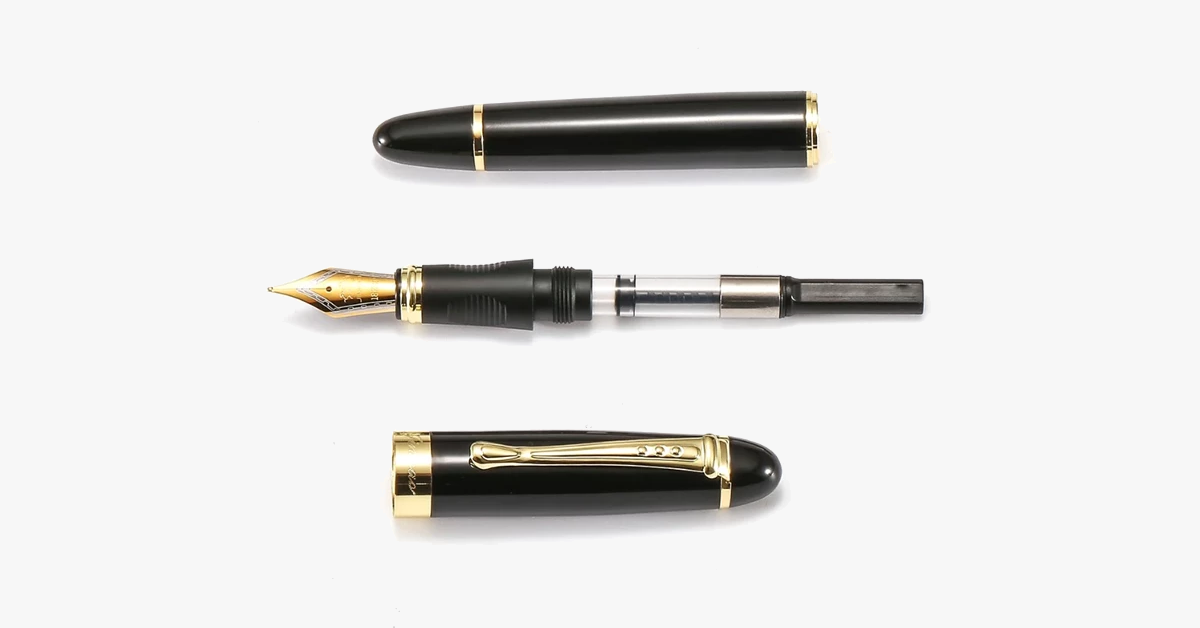 Luxury Modern Classic Fountain Pen - Stainless Steel Body