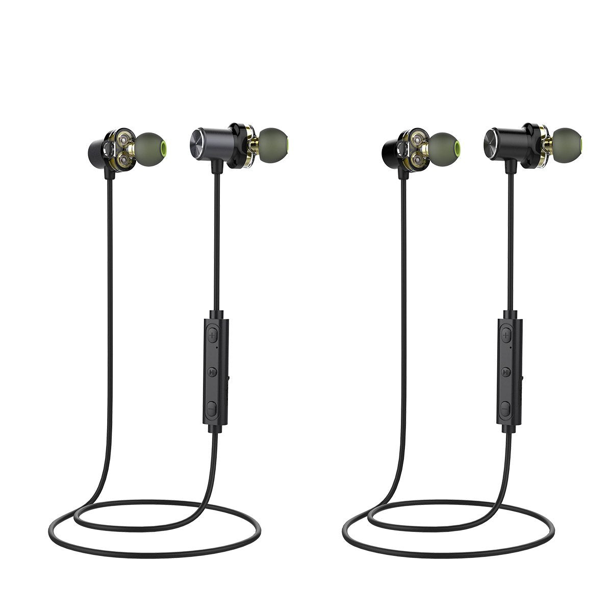 Feather Weight Magnetic Wireless Bluetooth Dual-driver Earphones - Seamless Sound without Compromises