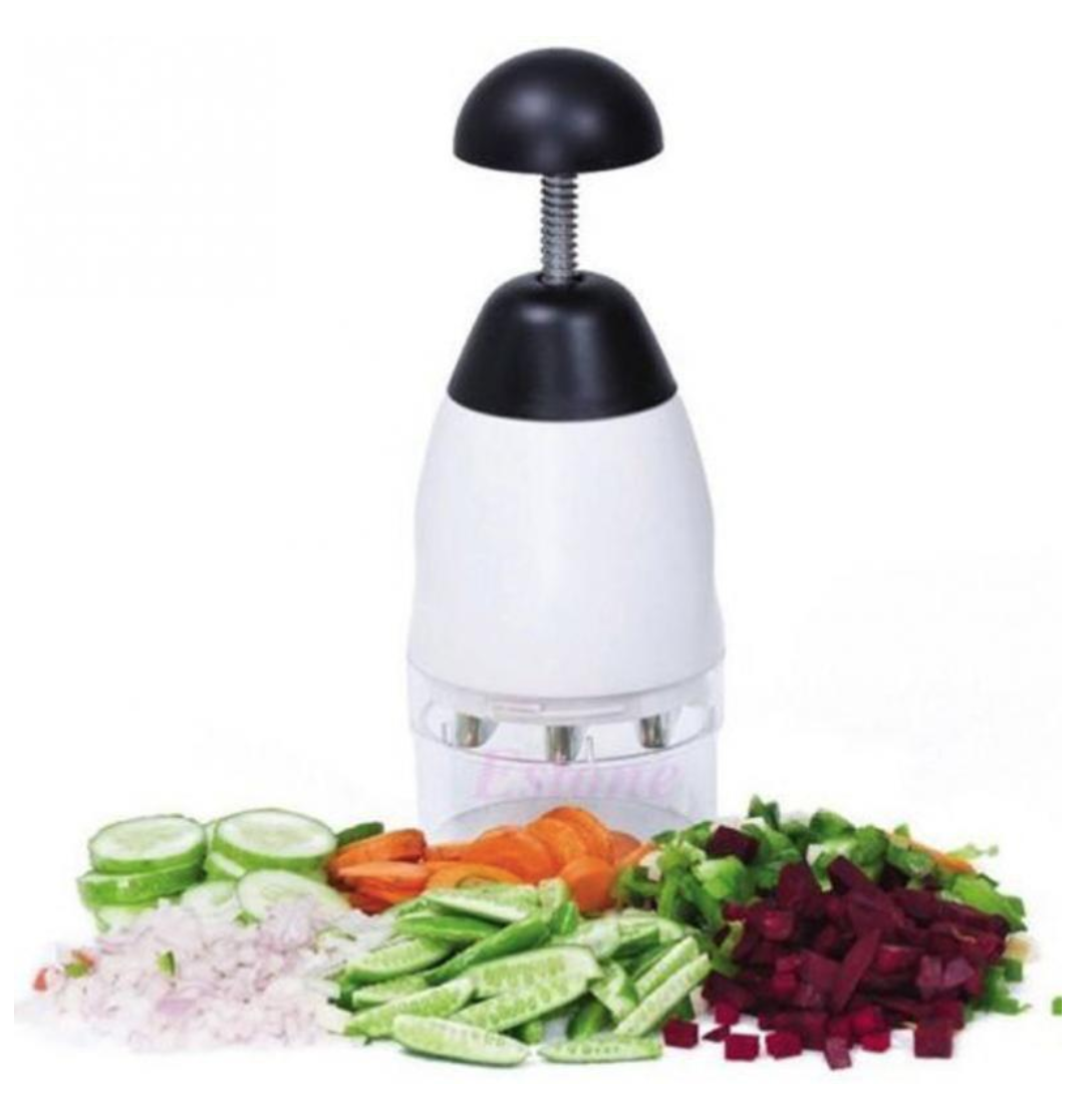 Original Slap Chop Slicer Chopper with Stainless Steel Blades & Butterfly  Opening for Easy Cleaning - Vegetable Chopper Gadget - Mini Chopper for