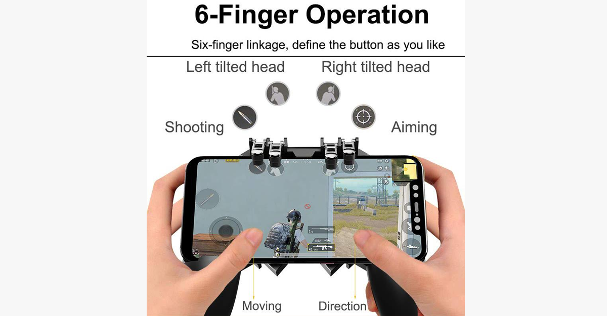 Six Finger Gamepad Controller