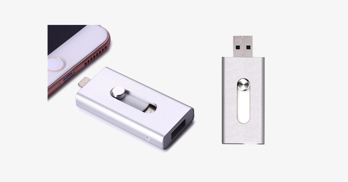 IOS Flash USB Drive for iPhone & iPad - Extra Storage for your iPhone & iPad - High-speed Data Transmission - Available for iOS& Windows