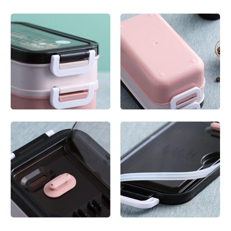 Stainless Steel Double Layer Insulated Cutlery Lunch Box