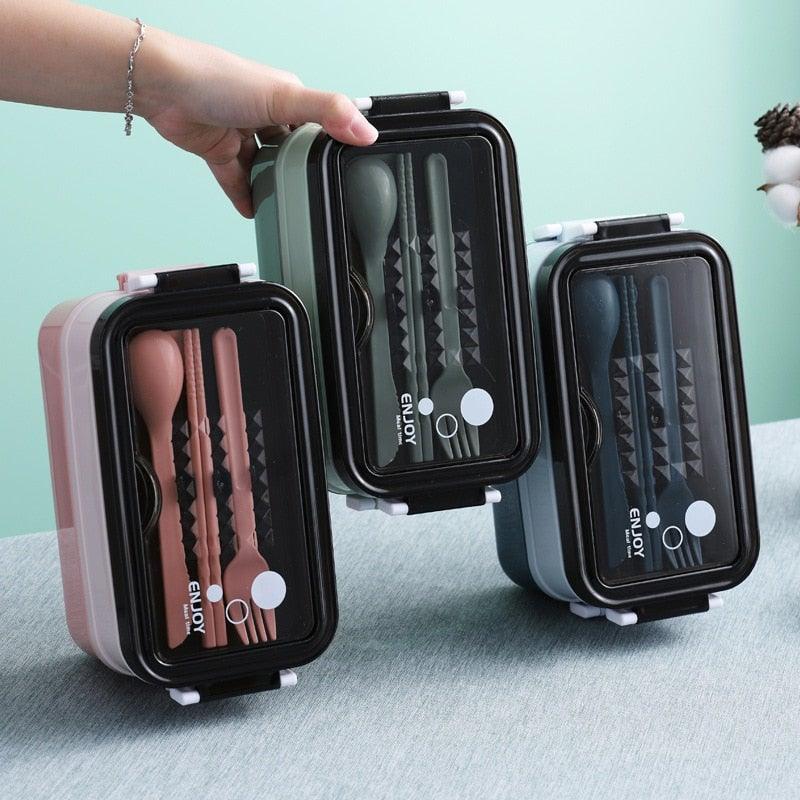 Stainless Steel Double Layer Insulated Cutlery Lunch Box