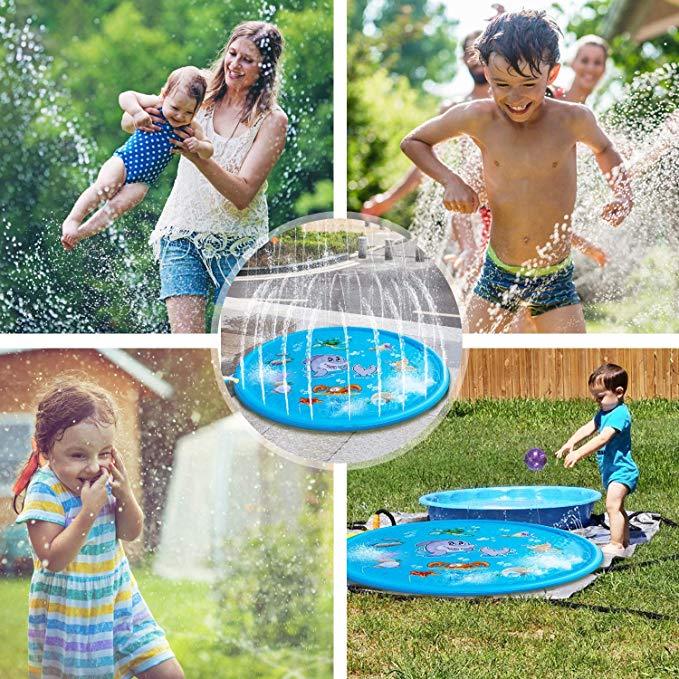 Inflatable Spray Water Cushion Toy Outdoor Swimming Tub