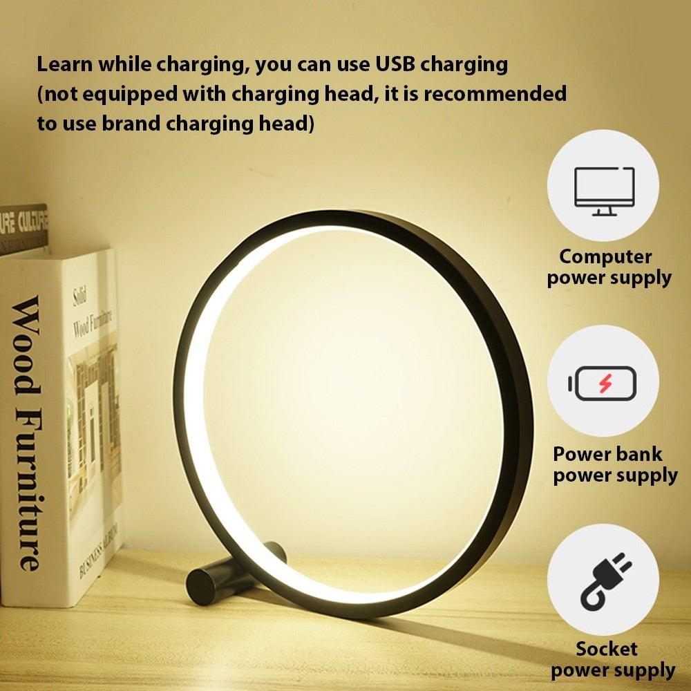 Round Dream Light - Modern Round LED Desk Lamp 