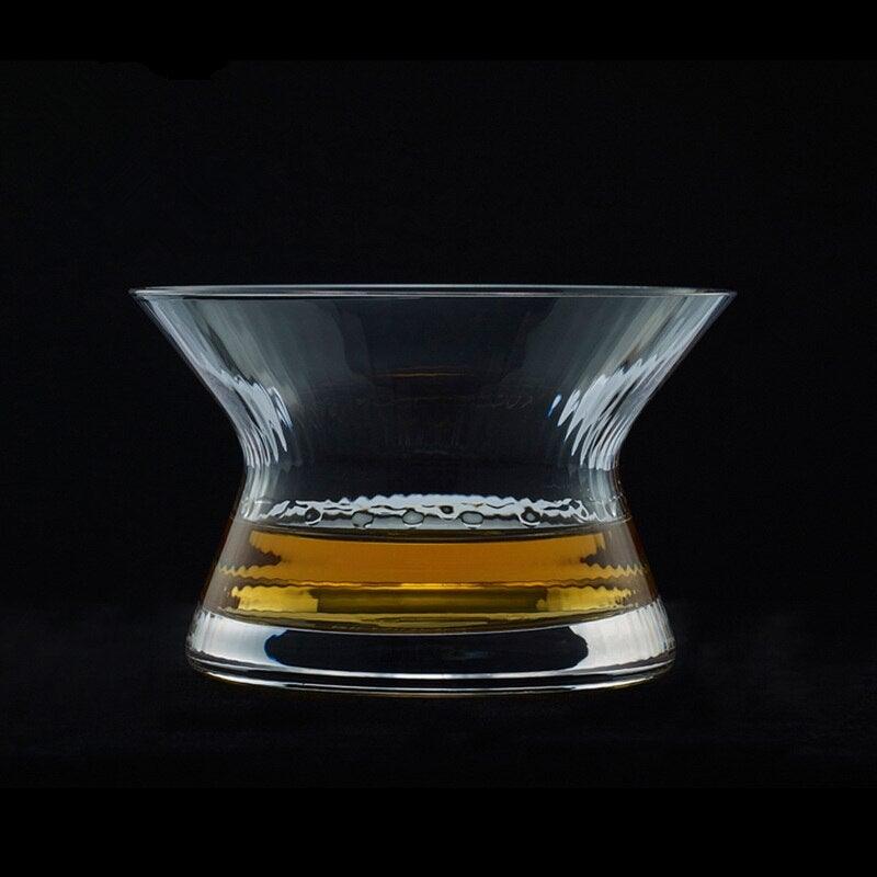 Spinning Mirror Glass - Revolving Whiskey Drink Glass